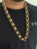 9ct Gold Filled XL Patterned Belcher Chain 21mm