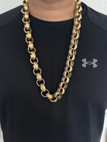 9ct Gold Filled XL Patterned Belcher Chain 21mm