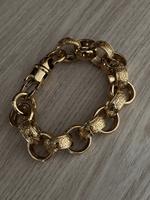 9ct Gold Filled XL Patterned Belcher Bracelet 21mm