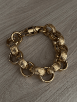 9ct Gold Filled XL Patterned Belcher Bracelet 21mm