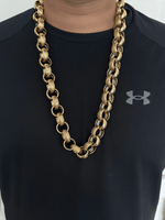 9ct Gold Filled XL Patterned Belcher Chain 21mm