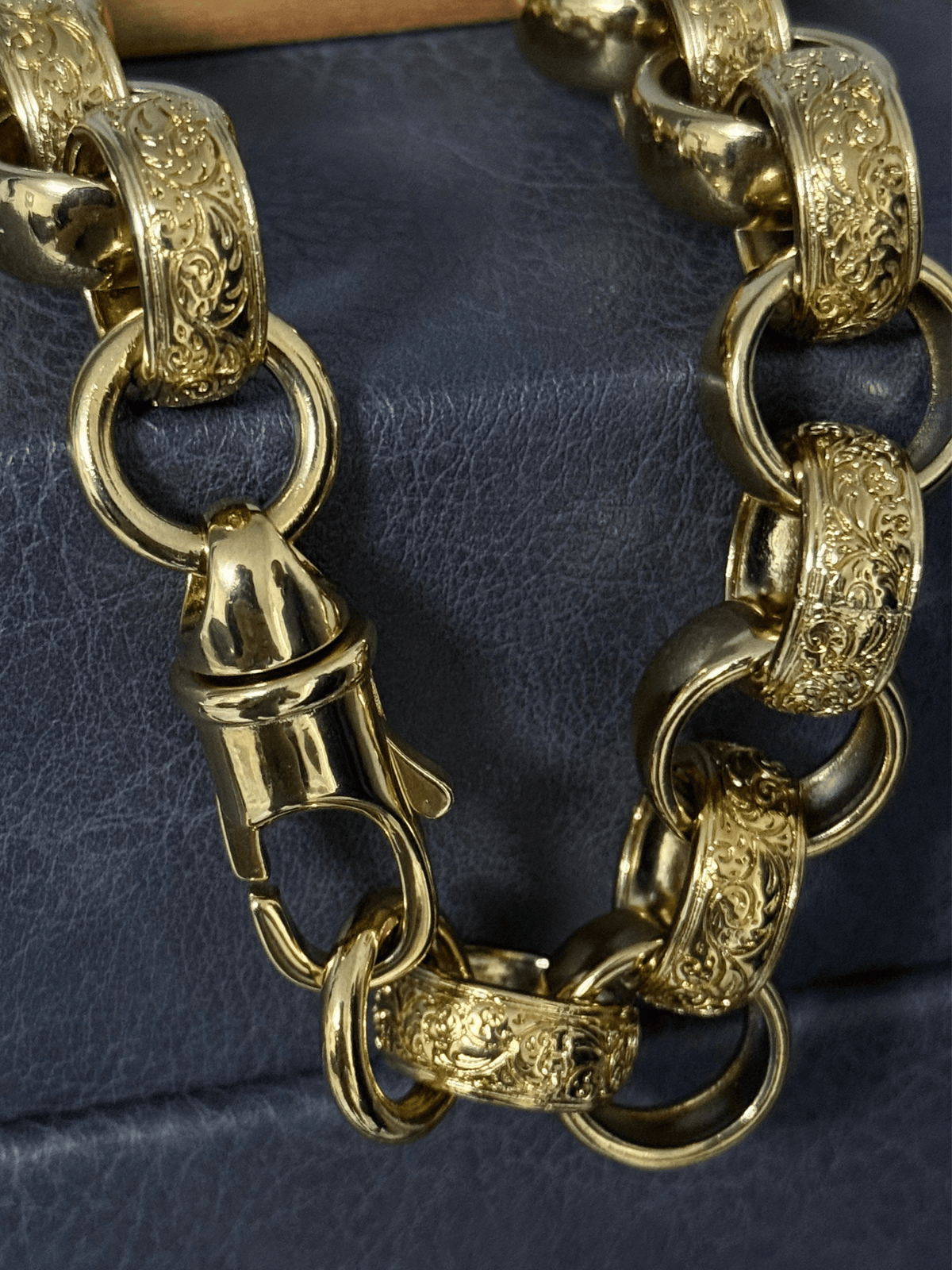 9ct Gold Filled XL Patterned Belcher Set 21mm