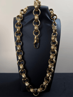 9ct Gold Filled XL Patterned Belcher Set 21mm