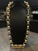 9ct Gold Filled XL Patterned Belcher Chain 21mm