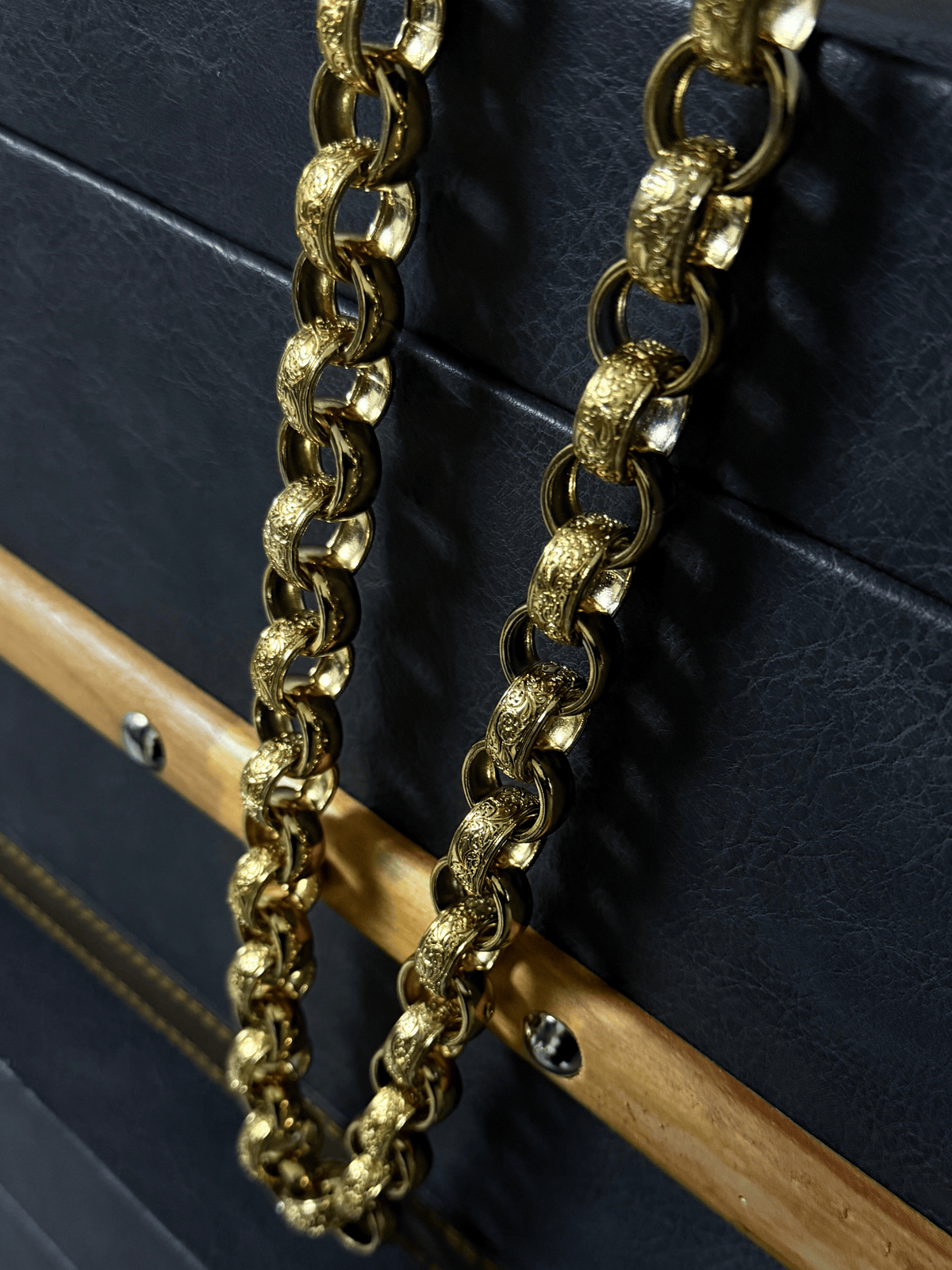 9ct Gold Filled XL Patterned Belcher Chain 21mm