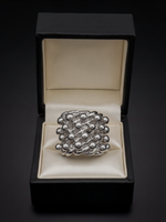 Silver Huge 4 Row Keeper Ring