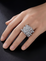 Silver Huge 4 Row Keeper Ring