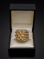 9ct Gold Filled Huge 4 Row Keeper Ring