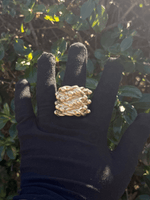 9ct Gold Filled Wide 5 Row Keeper Ring