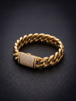 Gold Filled XL Cuban Bracelet 20mm - Diamond Clasp