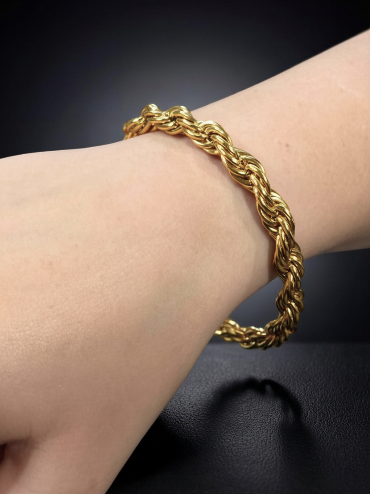 9ct Gold Filled Rope Bracelet 8mm