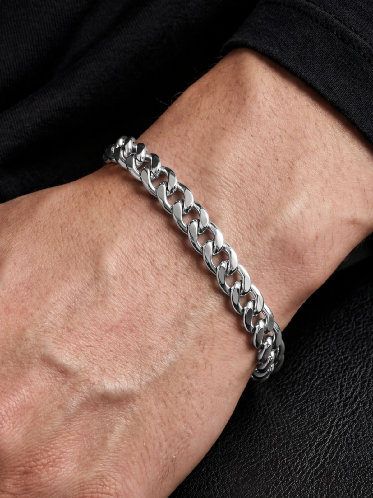 Silver Cuban Bracelet 8mm