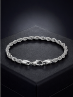 Silver Rope Bracelet 8mm