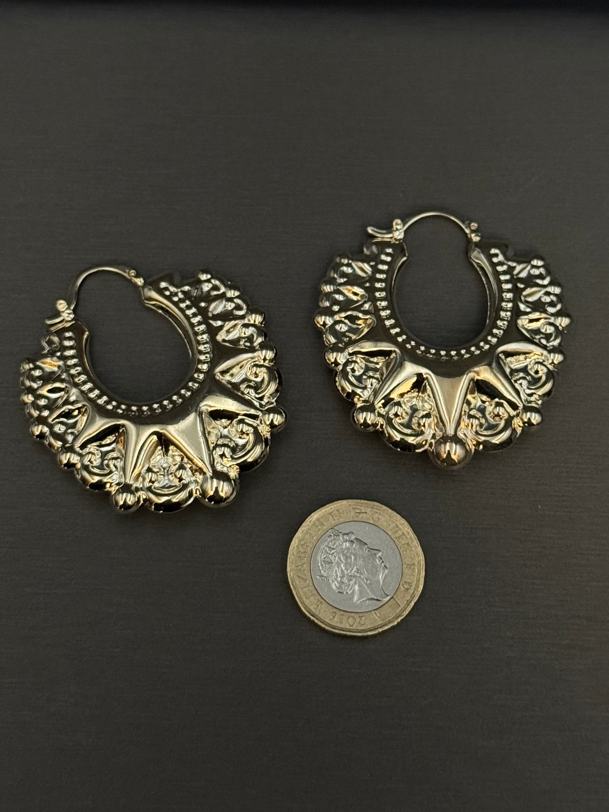 Gold filled XL Creole Earrings 45mm (Wide)