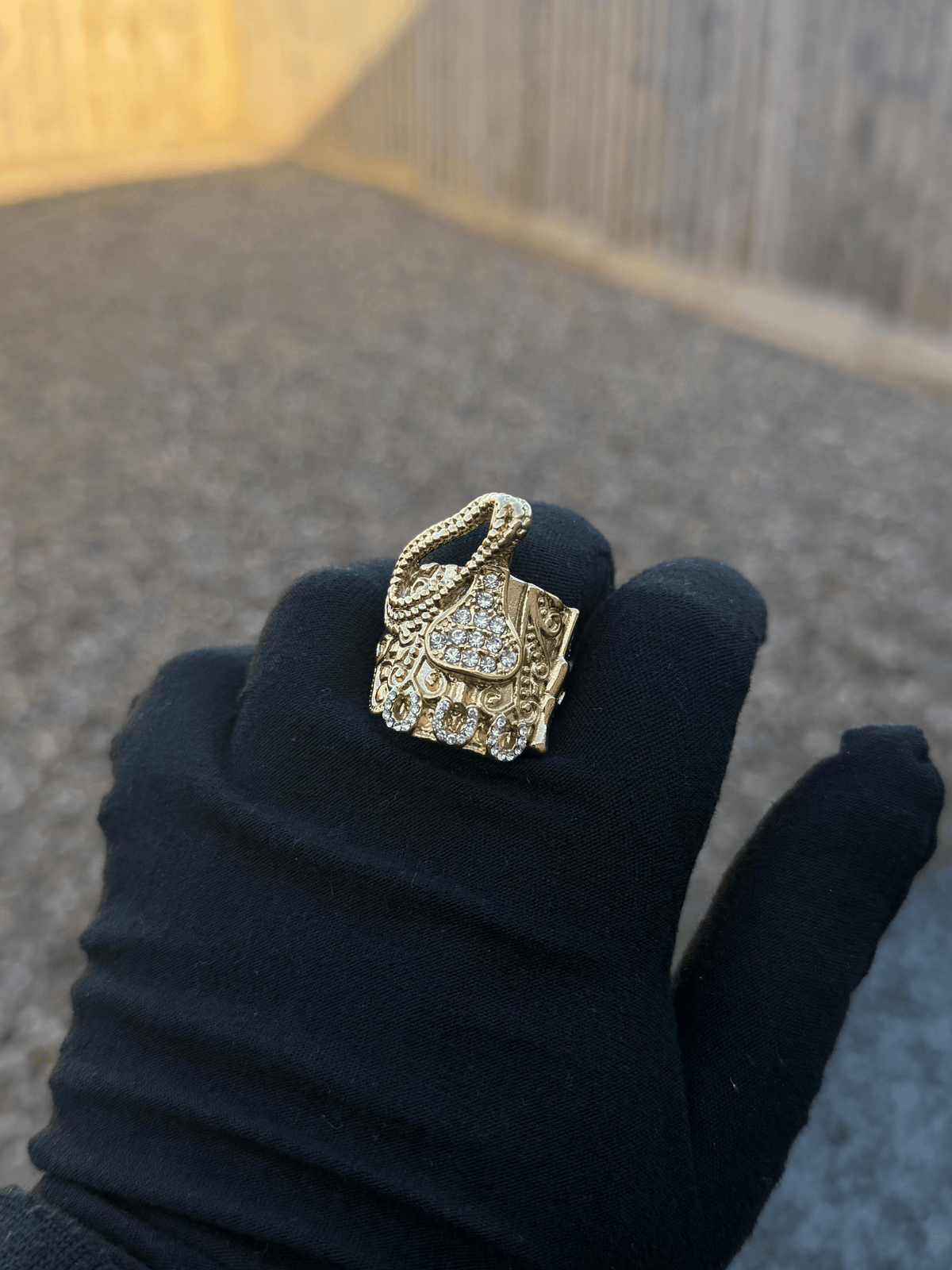 9ct Gold Filled Diamond Cowboy Saddle Ring