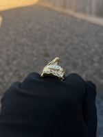 9ct Gold Filled Diamond Cowboy Saddle Ring