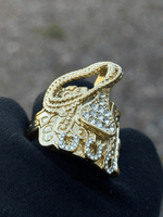 9ct Gold Filled Diamond Cowboy Saddle Ring
