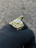 9ct Gold Filled Diamond Cowboy Saddle Ring