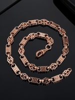 9ct Gold Filled Stars & Bars Chain 10mm