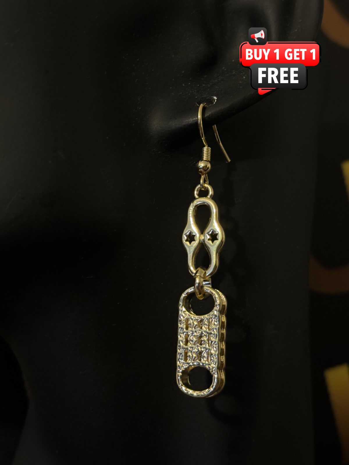 9ct Gold filled Stars & Bars Earrings