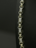 White Gold Filled Diamond Gypsy Link Belcher Chain 10mm