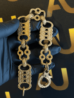 9ct Gold Filled XL Stars & Bars Bracelet 20mm