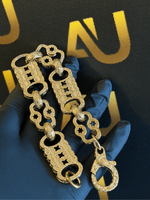 *NEW* 9ct Gold Filled XL Stars & Bars Bracelet 20mm