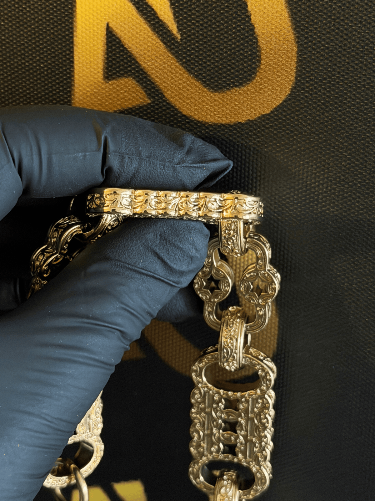 *NEW* 9ct Gold Filled XL Stars & Bars Chain 20mm