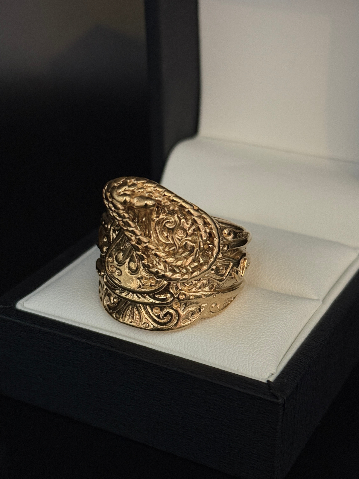 9ct Gold Filled Ace of Spades Saddle Ring