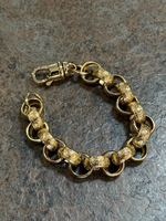 9ct Gold Filled Patterned Belcher Bracelet 15mm