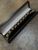 9ct Gold Filled Patterned Belcher Bracelet 15mm