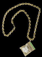 *NEW* Gold Filled Coke Baggy Pendant on Rope Chain