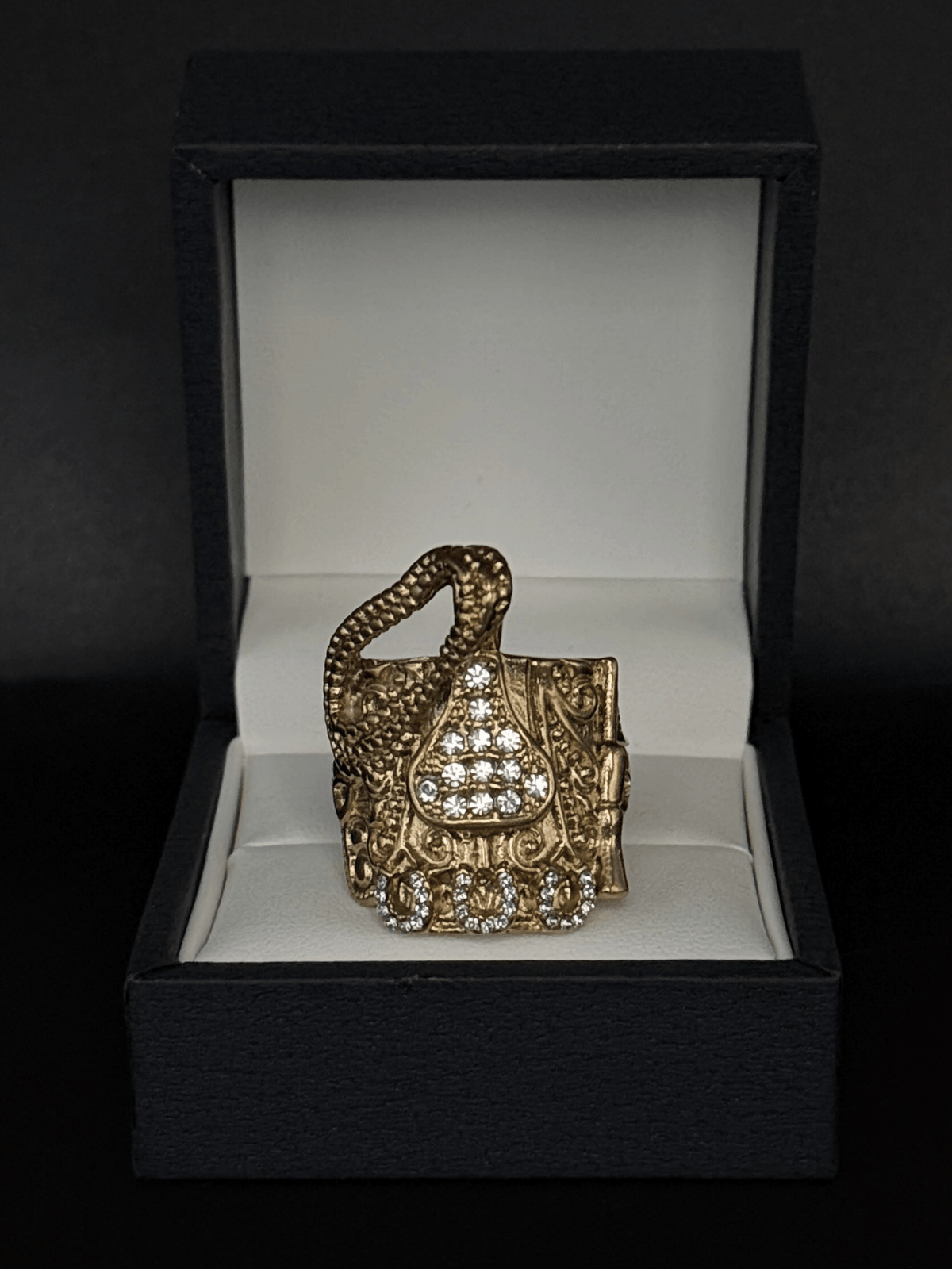 9ct Gold Filled Diamond Cowboy Saddle Ring