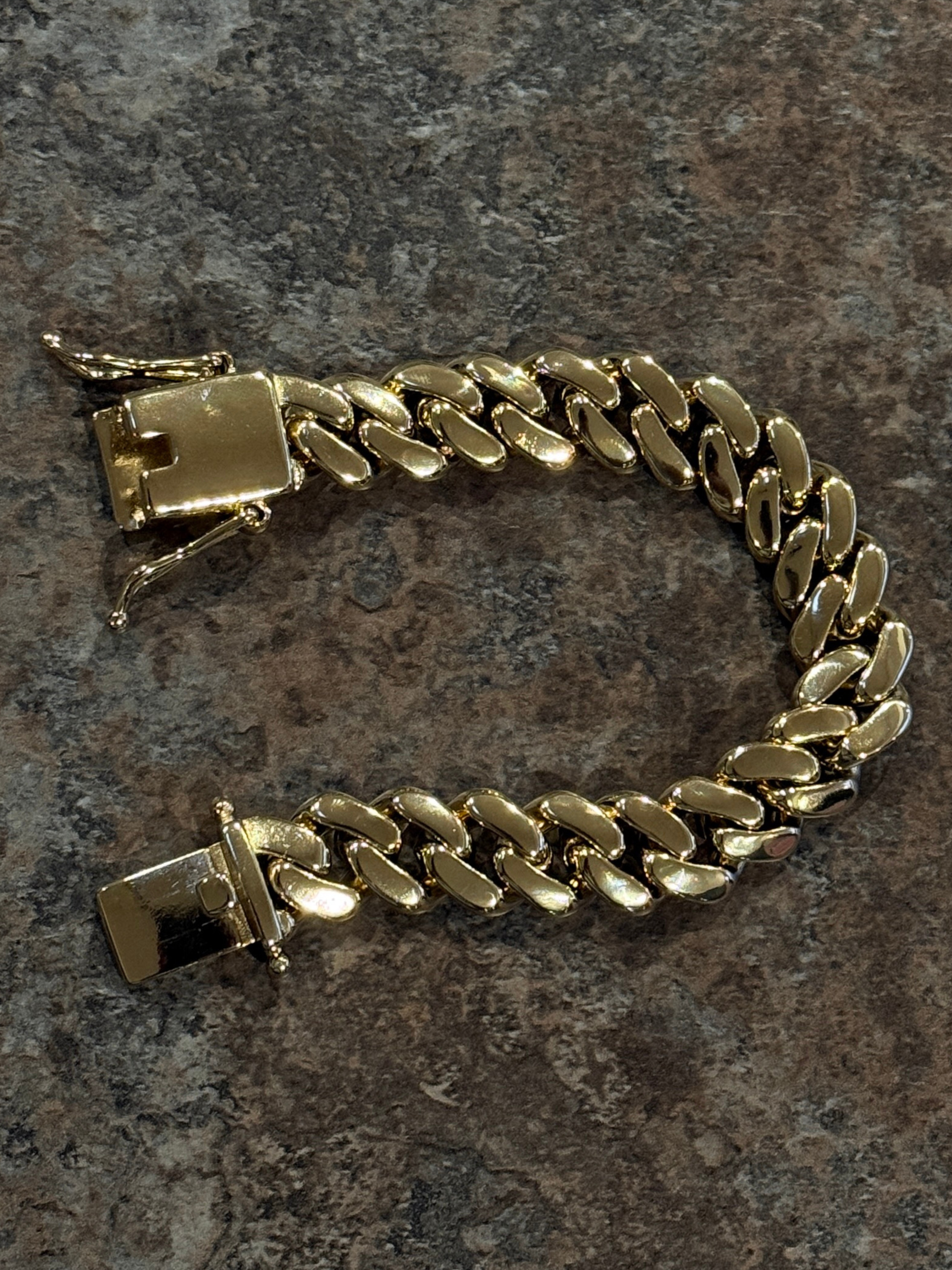 10mm 14K Gold Men's WONG Dragon Box Clasp Miami Cuban Curb Bracelet – ® EUROPE - Foto 10