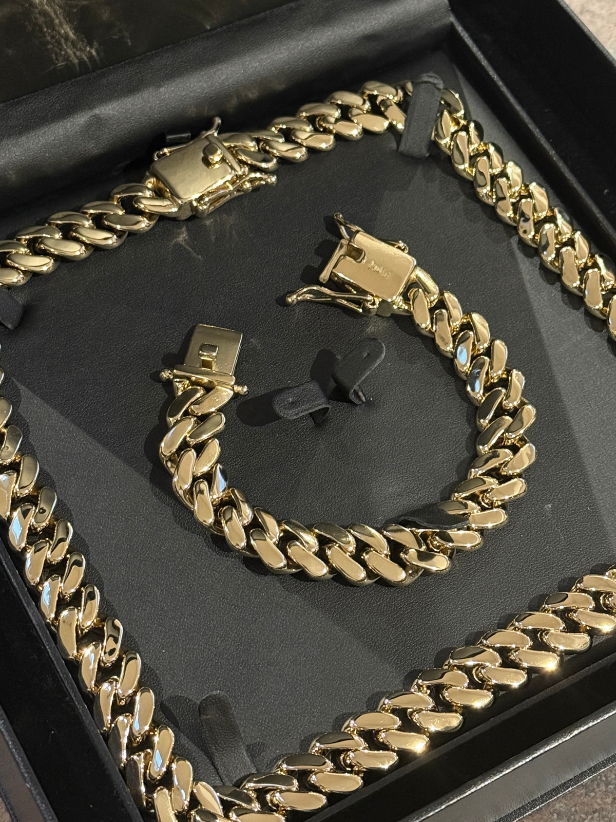 9ct Gold Filled Cuban Set 15mm