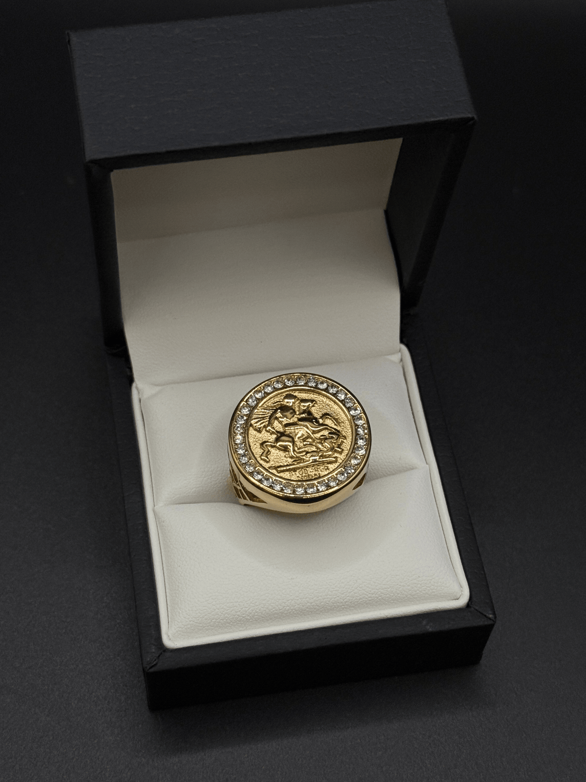 9ct Gold Filled Diamond Sovereign Ring