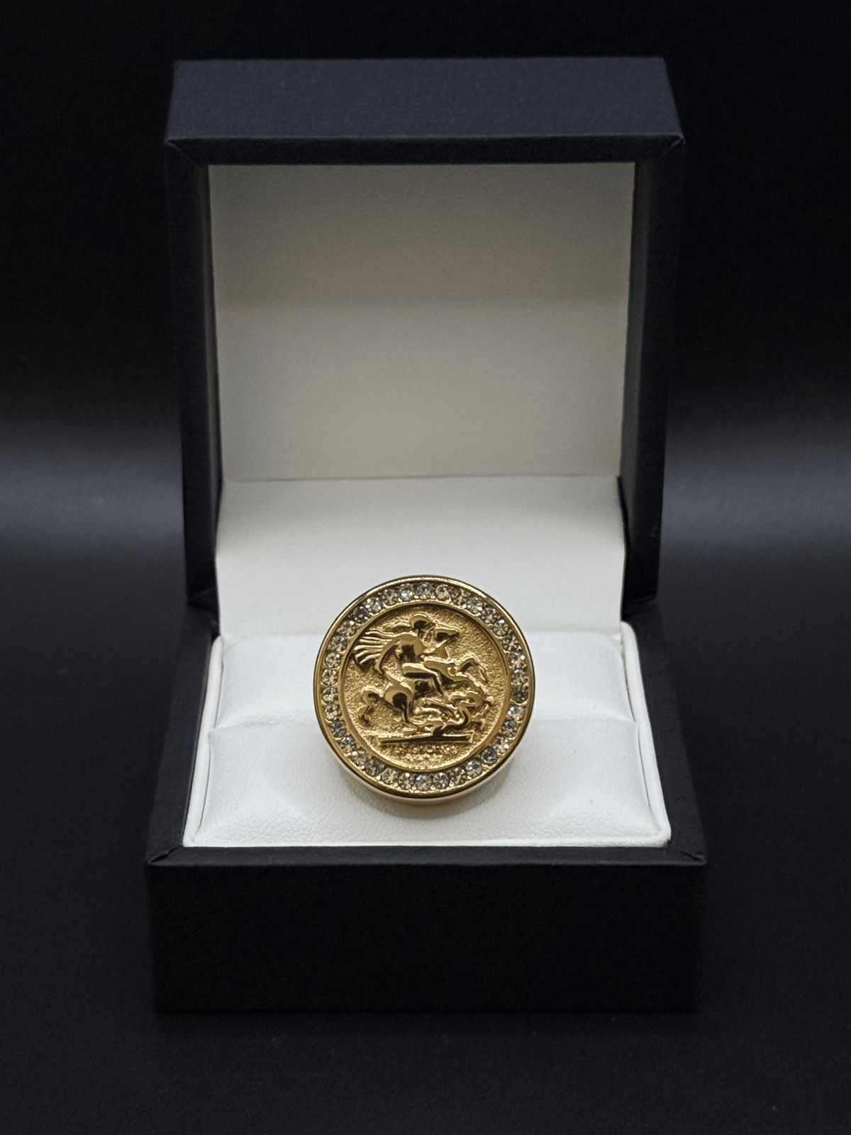 9ct Gold Filled Diamond Sovereign Ring