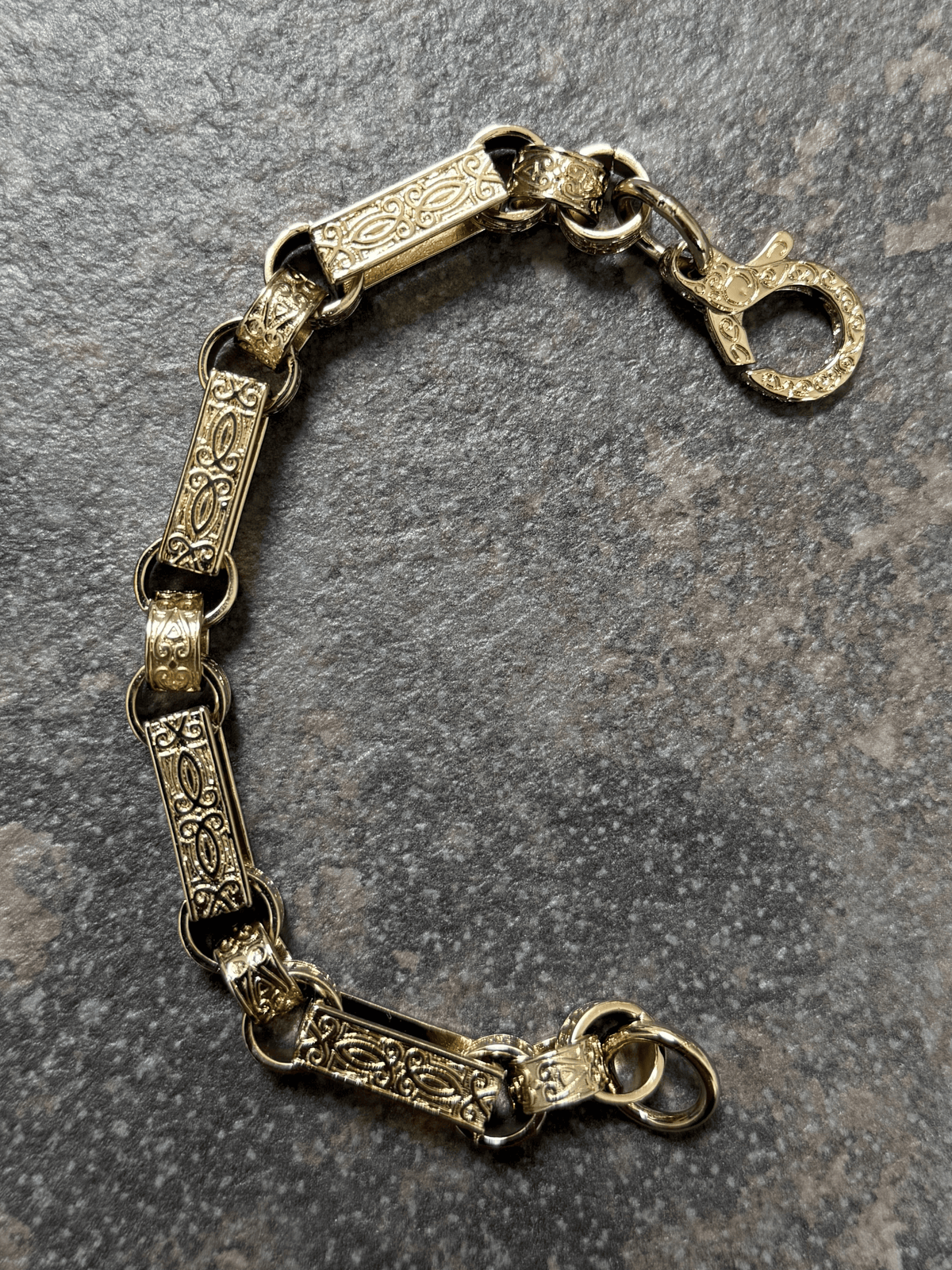 9ct Gold Filled Gypsy Link Bracelet Belcher 13mm