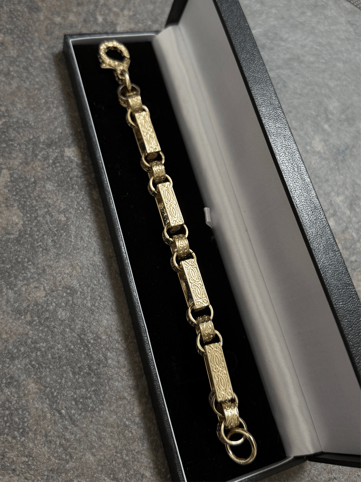 9ct Gold Filled Gypsy Link Bracelet Belcher 13mm