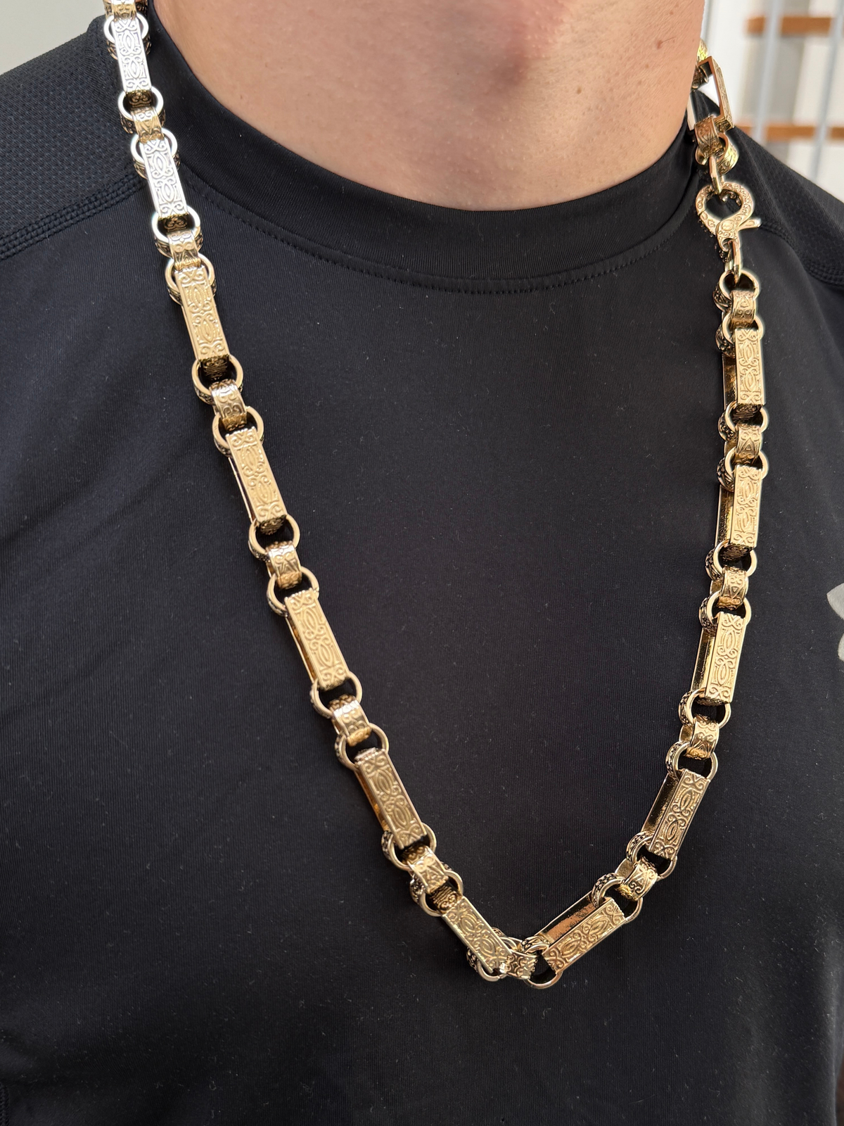 9ct Gold Filled Gypsy Link Belcher Chain 13mm