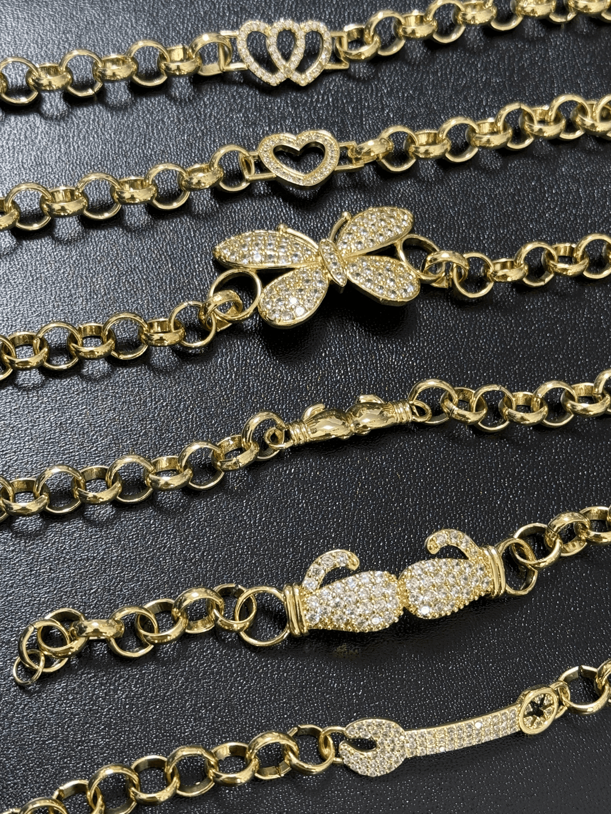 Gold Filled Kids Charm Belcher Bracelets