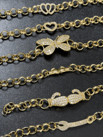 Gold Filled Kids Charm Belcher Bracelets