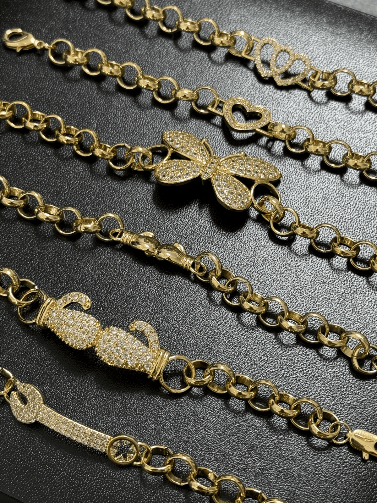 Gold Filled Kids Charm Belcher Bracelets