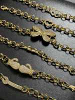 Gold Filled Kids Charm Belcher Bracelets