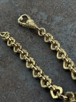 9ct Gold Filled Love Heart Belcher Bracelet 9mm