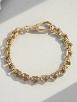 9ct Gold Filled Love Heart Belcher Bracelet 9mm