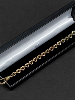 9ct Gold Filled Love Heart Belcher Bracelet 9mm