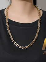 9ct Gold Filled Love Heart Belcher Chain 9mm