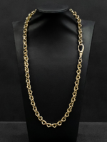 9ct Gold Filled Love Heart Belcher Chain 9mm