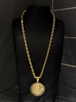 *NEW* Gold Filled Medusa Pendant On A 6mm Rope Chain